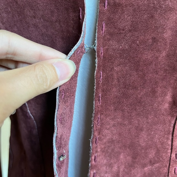 Wet Seal Burgundy Suede jacket size small - Picture 6 of 8